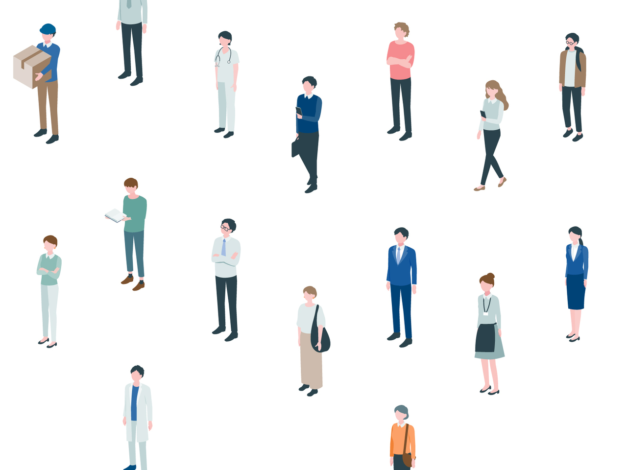 たくさんの人のイラスト（イメージ）